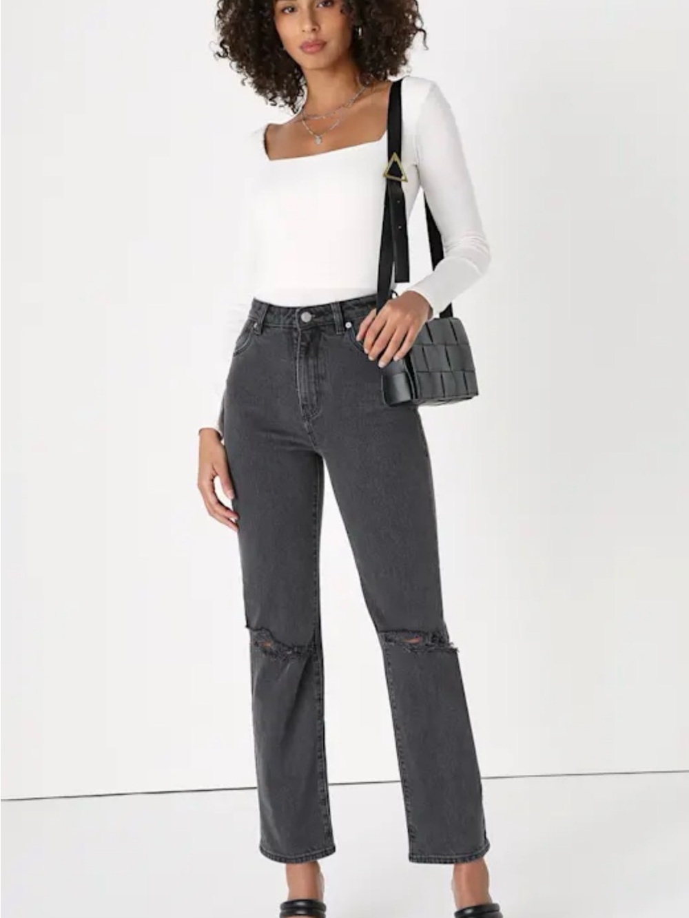 Rolla's Women's Size 27 High Rise Original Straight Worn Jeans Brad Black